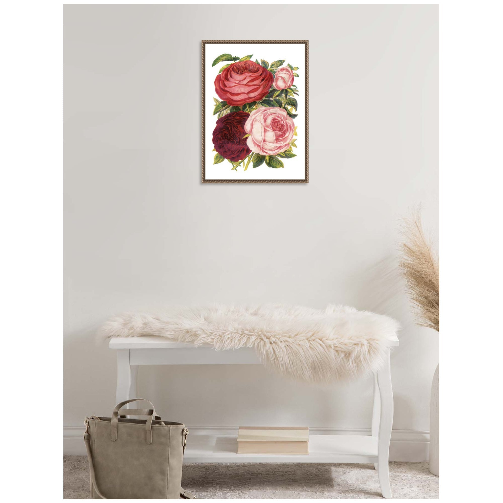 Sylvie Victorian Flowers Framed Canvas