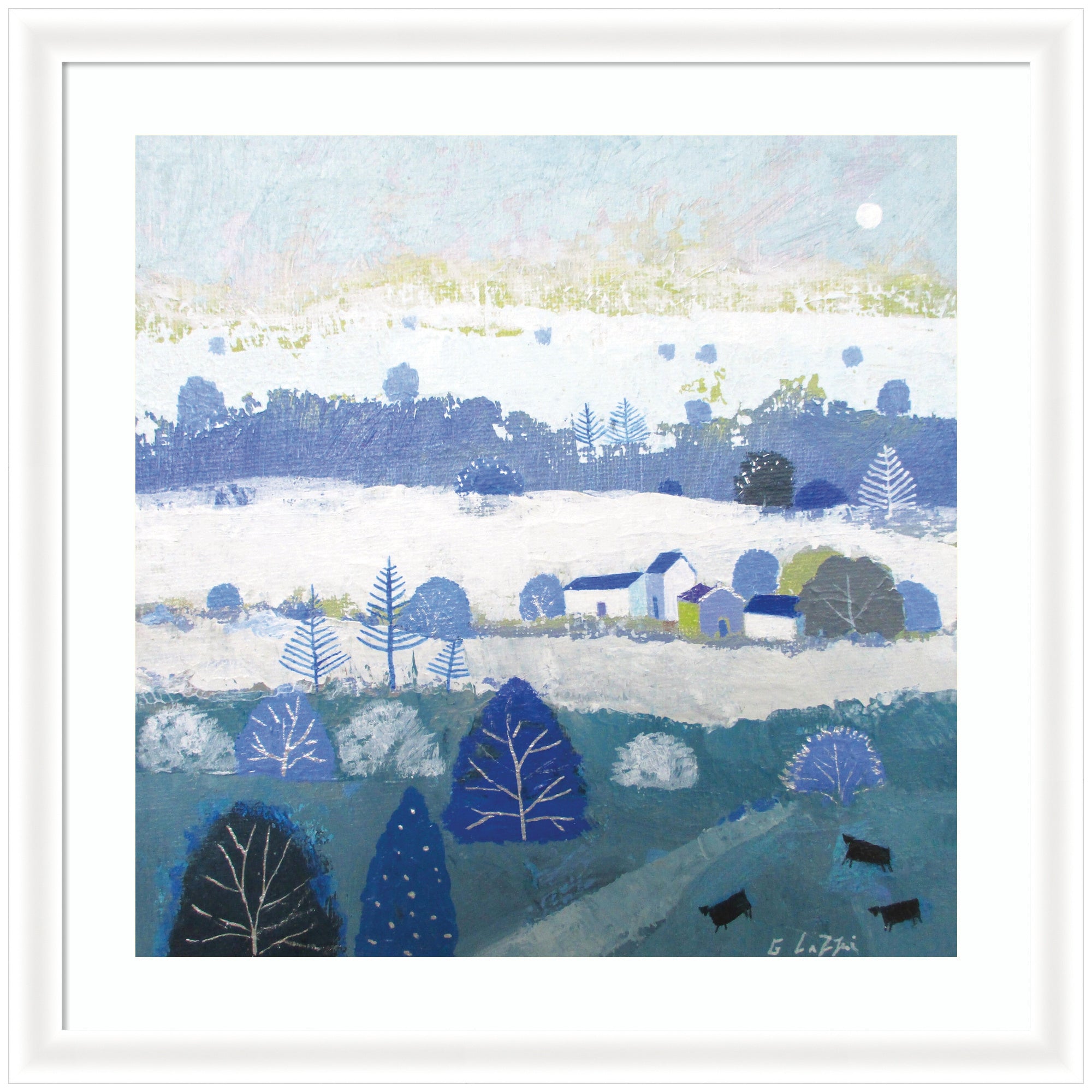 Framed Art Winter Dales by Giuliana Lazzerini