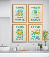 Blake Splish Splash Zoo Lion Framed Printed Glass by Heather Rosas by kateandlaurel - product image 7 for Resin Society