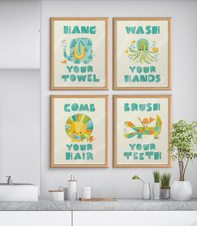 Blake Splish Splash Zoo Lion Framed Printed Glass by Heather Rosas by kateandlaurel - product image 7 for Resin Society