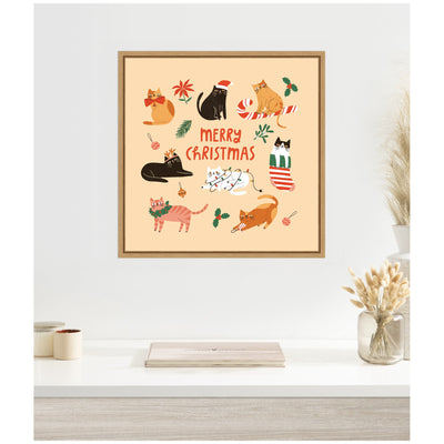 Sylvie Framed Canvas Christmas Cats by Tania Garcia