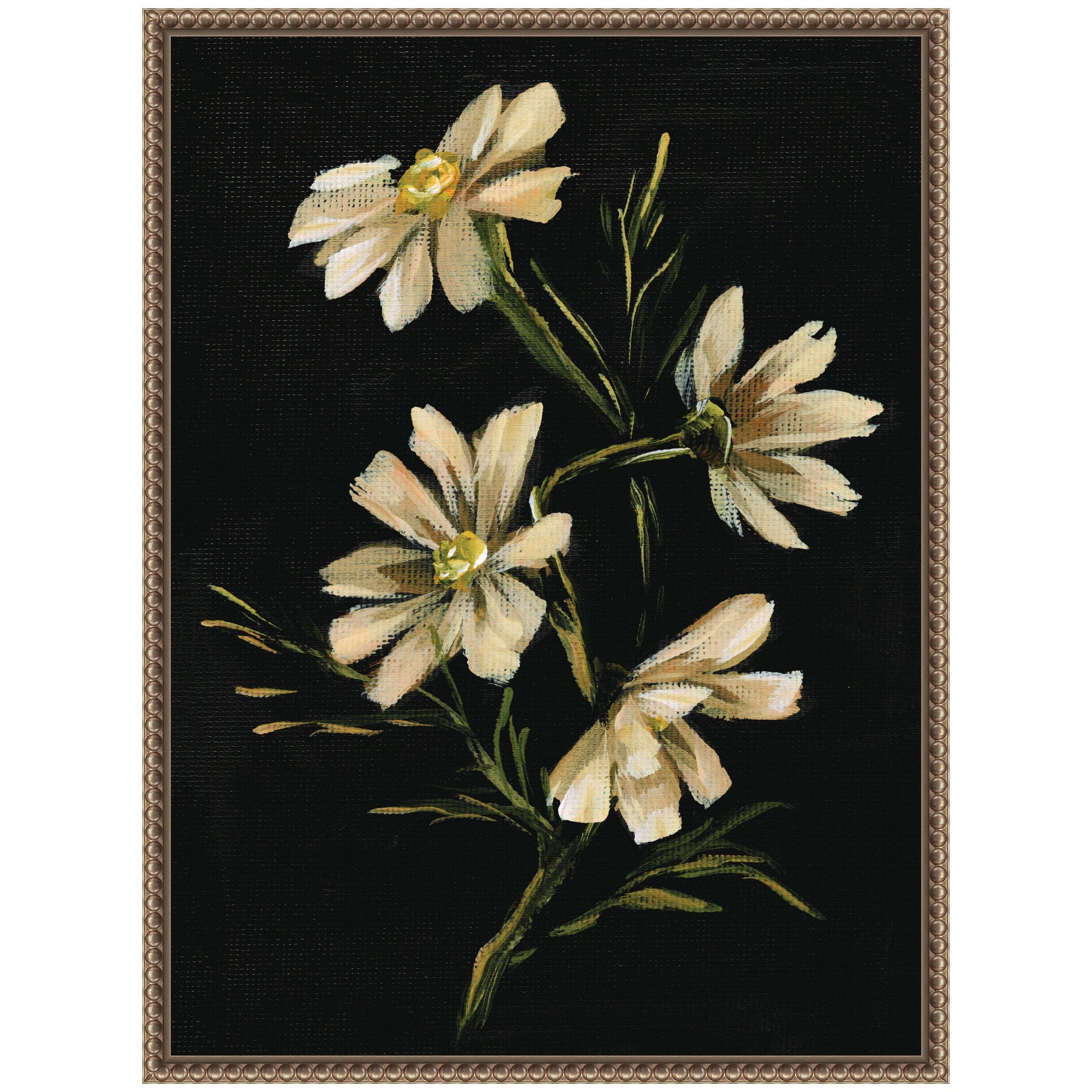 Sylvie Moody Floral 4 Framed Canvas by Annie Quigley