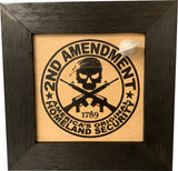 Second Amendment Hidden Gun Safe, 2nd Amendment Skull Concealment Shelf by Bellewood Designs - product image 3 for Resin Society