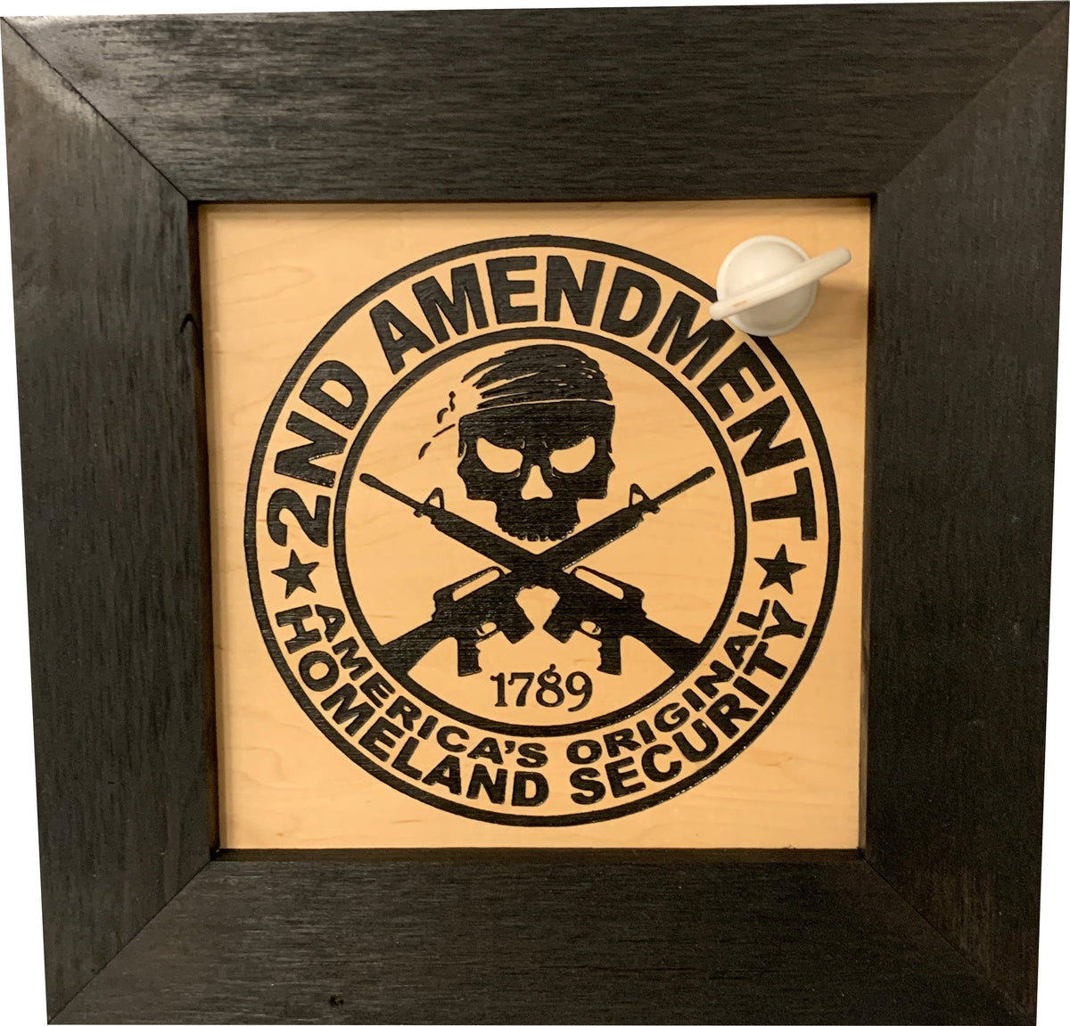 Second Amendment Hidden Gun Safe, 2nd Amendment Skull Concealment Shelf by Bellewood Designs - product image 3 for Resin Society