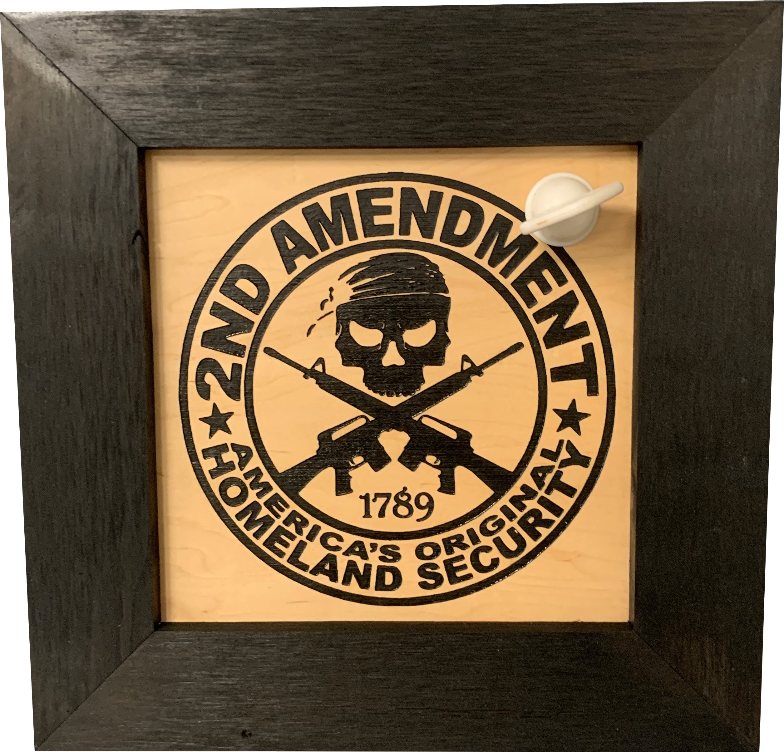 Second Amendment Hidden Gun Safe, 2nd Amendment Skull Concealment Shelf by Bellewood Designs - product image 3 for Resin Society