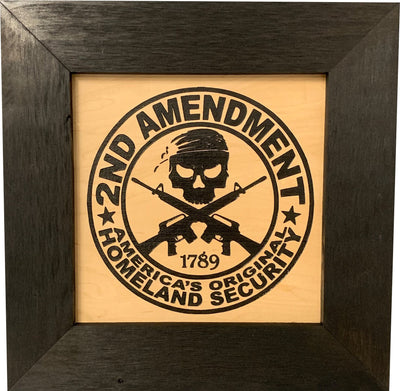 Second Amendment Hidden Gun Safe, 2nd Amendment Skull Concealment Shelf by Bellewood Designs - product image 4 for Resin Society