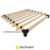 Pergola Roof Rafter Bracket (for 2x6 Wood Slats)