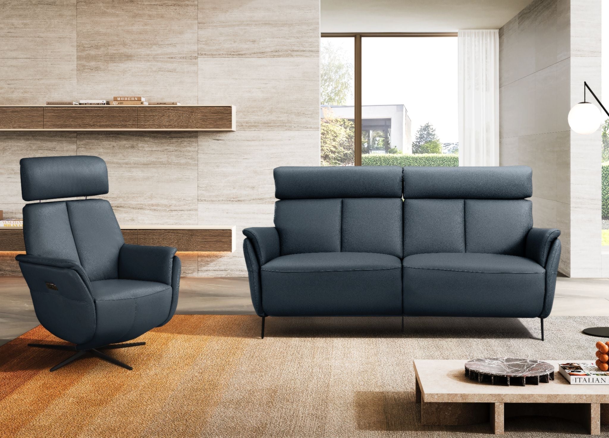 Beverly Recliner Sofa detail image - Resin Society