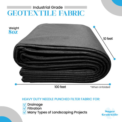 8 oz Non-Woven Needle Punched Geotextile Fabric roll