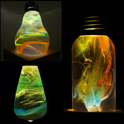 Three handcrafted resin LED bulbs in a gift set from EP Designlab LLC