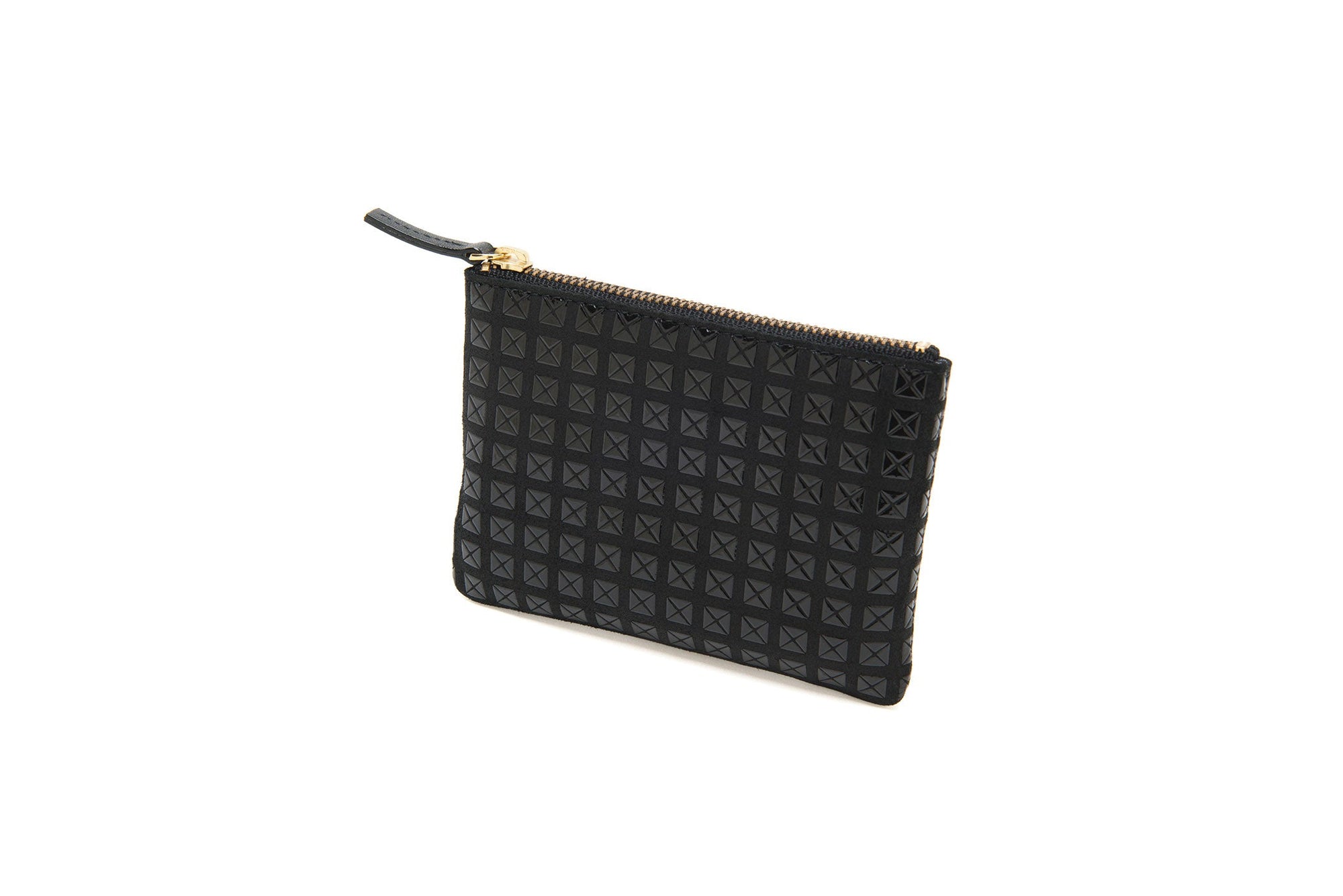 Inden Key Case (Large) - Studs in black deer leather with zipper and key chain