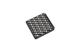 Compact double-faced Mirror Rippleal with black and white ripple pattern and deer skin cover
