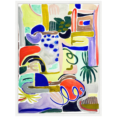 Sylvie Abstract 07 Framed Canvas by Emma Daisy