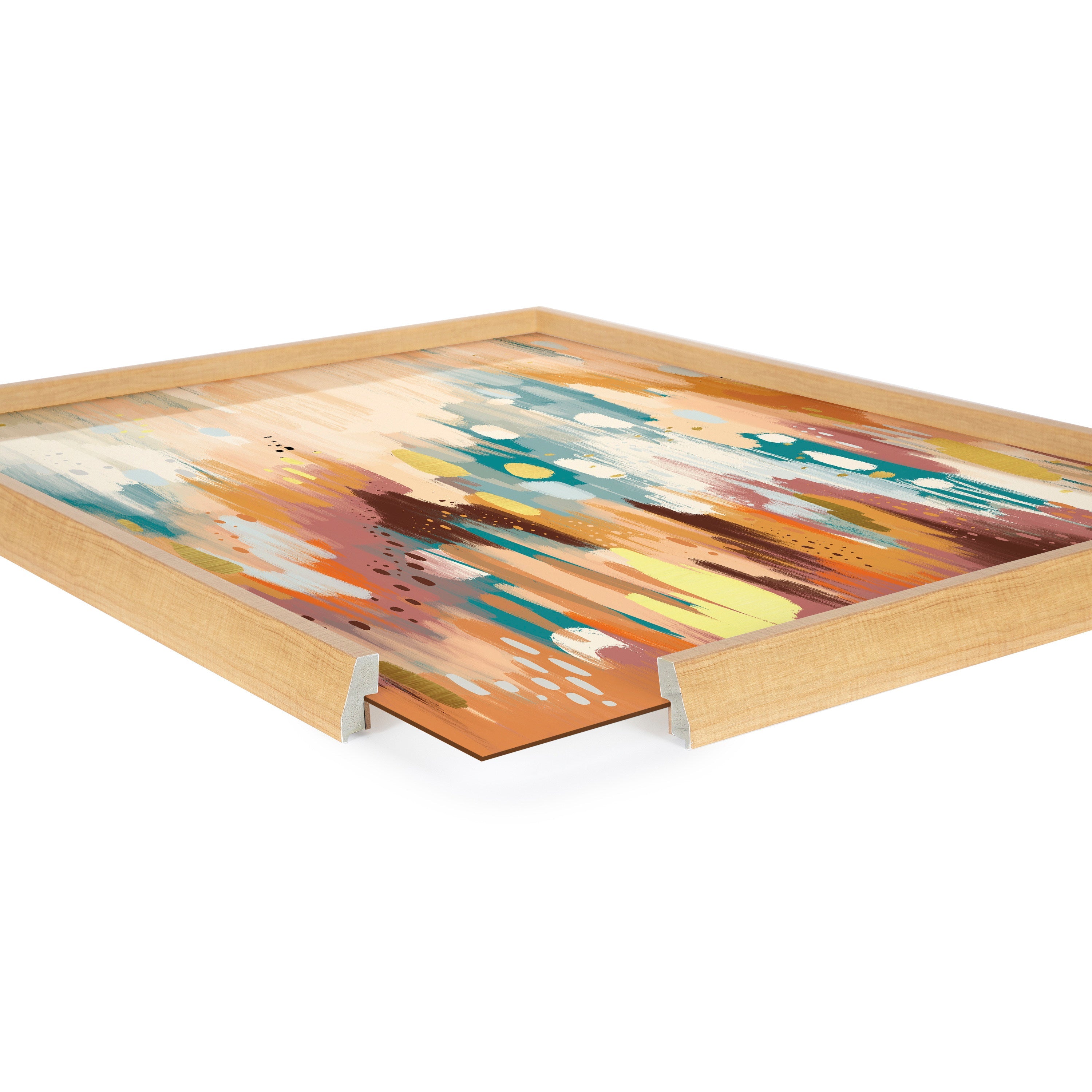 Blake Brushstroke 133 Framed Printed Glass by kateandlaurel - product image 19 for Resin Society