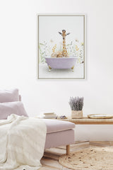 Sylvie Giraffe In Spring Bath Framed Canvas by kateandlaurel - product image 16 for Resin Society