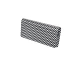 Long Wallet - Rippleal in black and white ripple pattern showing snap closure and leather texture