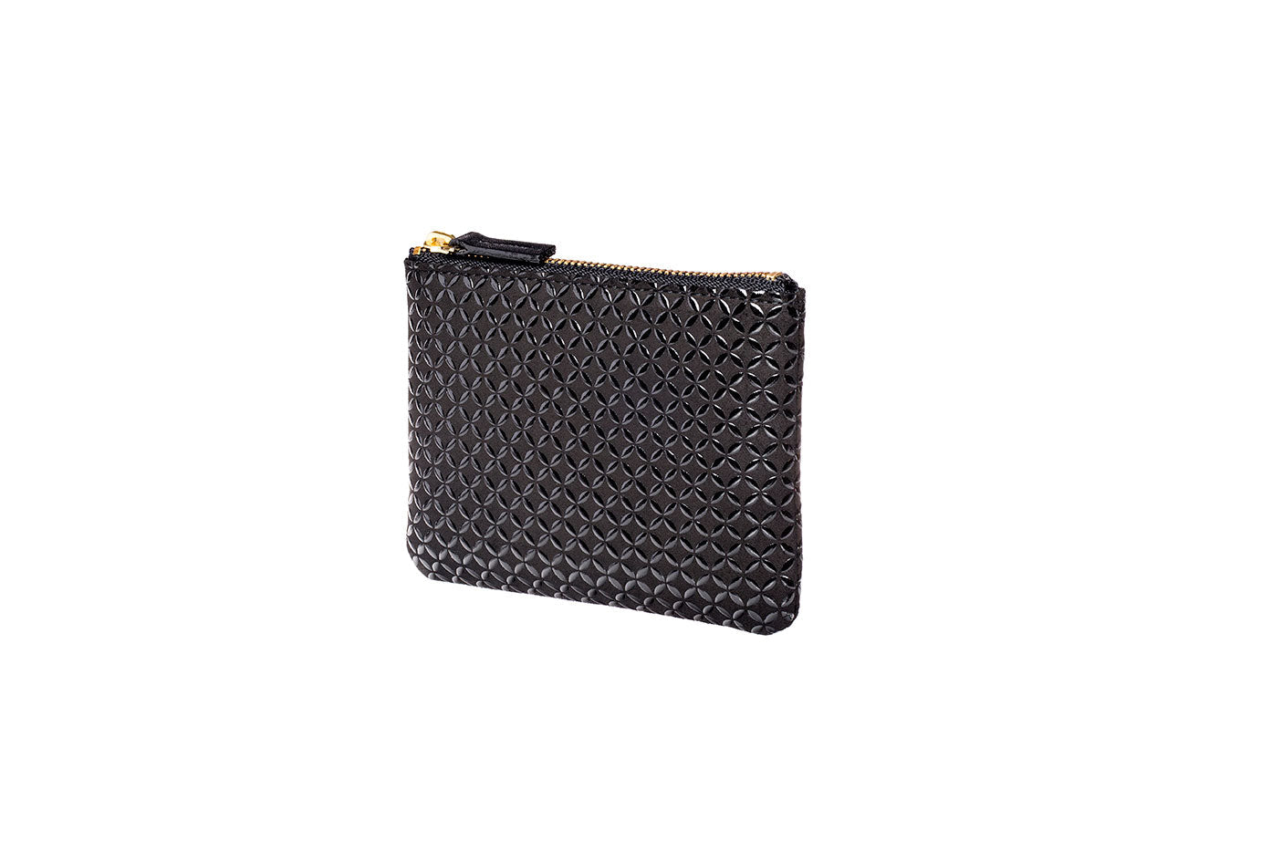 Inden Key Case Large Seven Treasures in black deer and cow leather with zipper and keychain