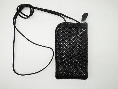 Inden Phone Case - Diamond Frame in Red x Red color showing diamond pattern and detachable strap