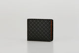 Folded Wallet - HISOKA in Black x Black and Green x Green, showing height and zipper pocket detail