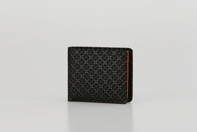 Folded Wallet - HISOKA in Black x Black and Green x Green, showing height and zipper pocket detail