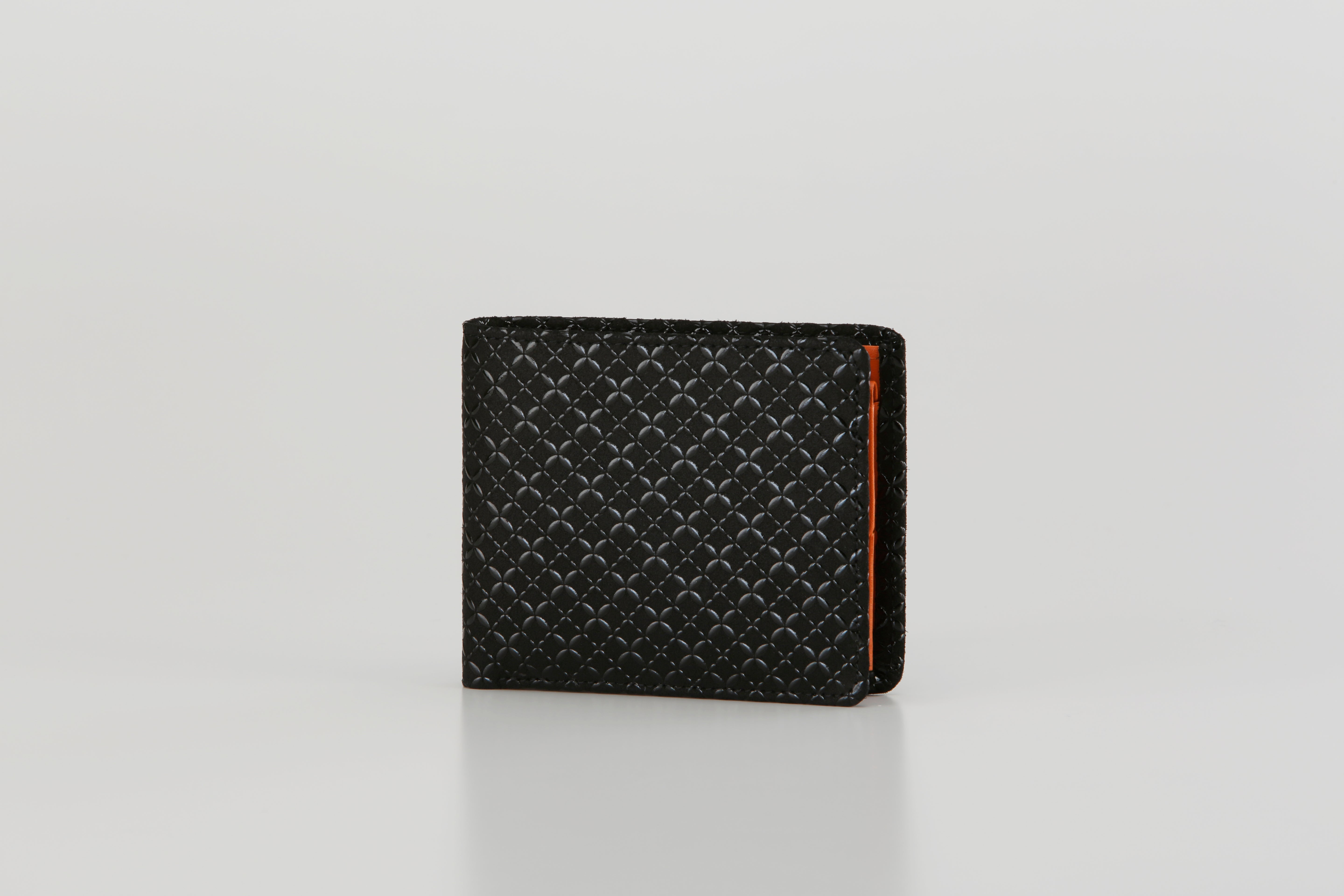 Folded Wallet - HISOKA in Black x Black and Green x Green, showing height and zipper pocket detail