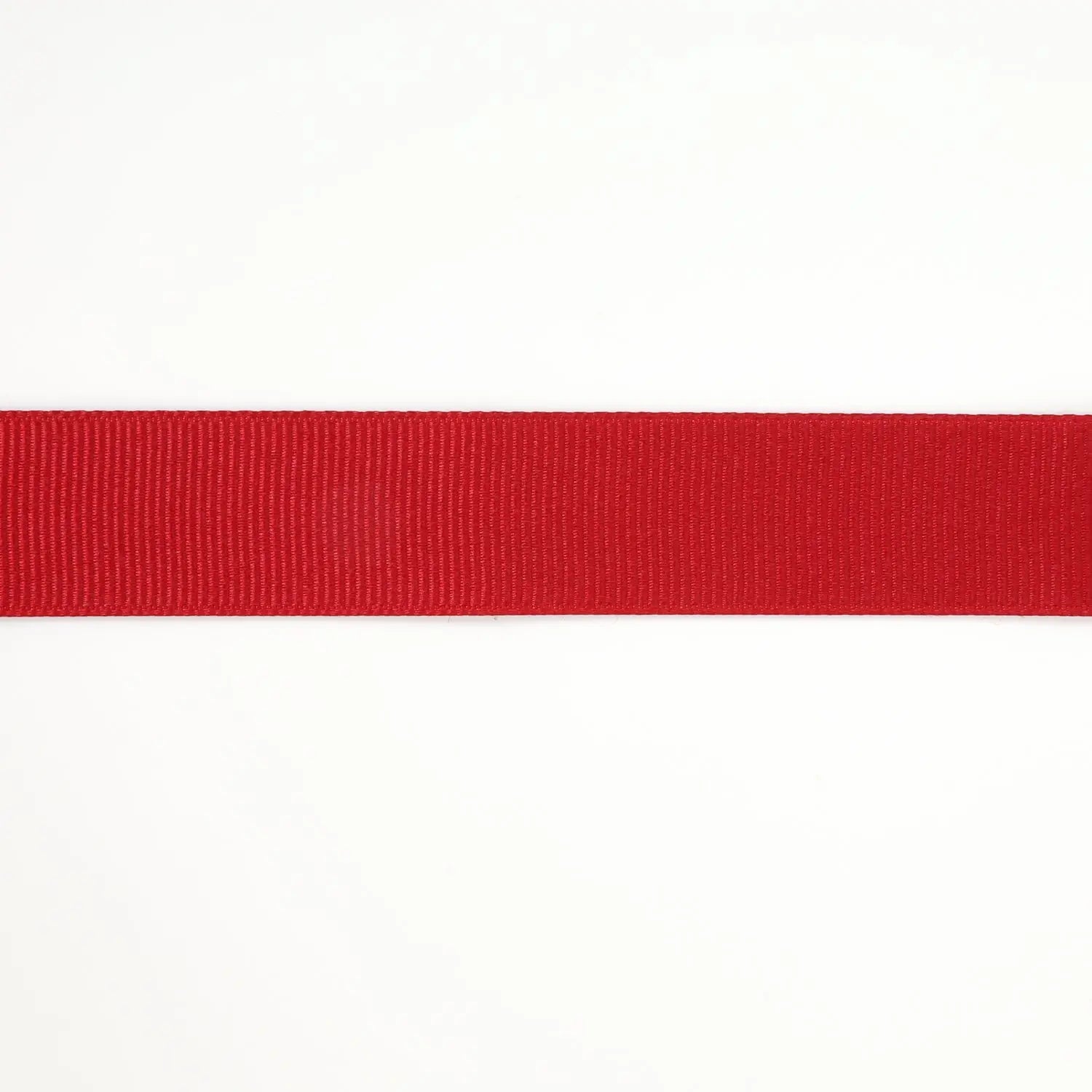 Scarlet textured grosgrain ribbon rolls in various widths