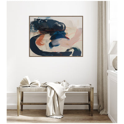 Sylvie Deep Blue Momentum I Framed Canvas by Amy Lighthall