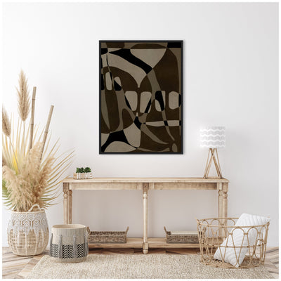 Sylvie Contour 1 Framed Canvas by Shatha Al Dafai