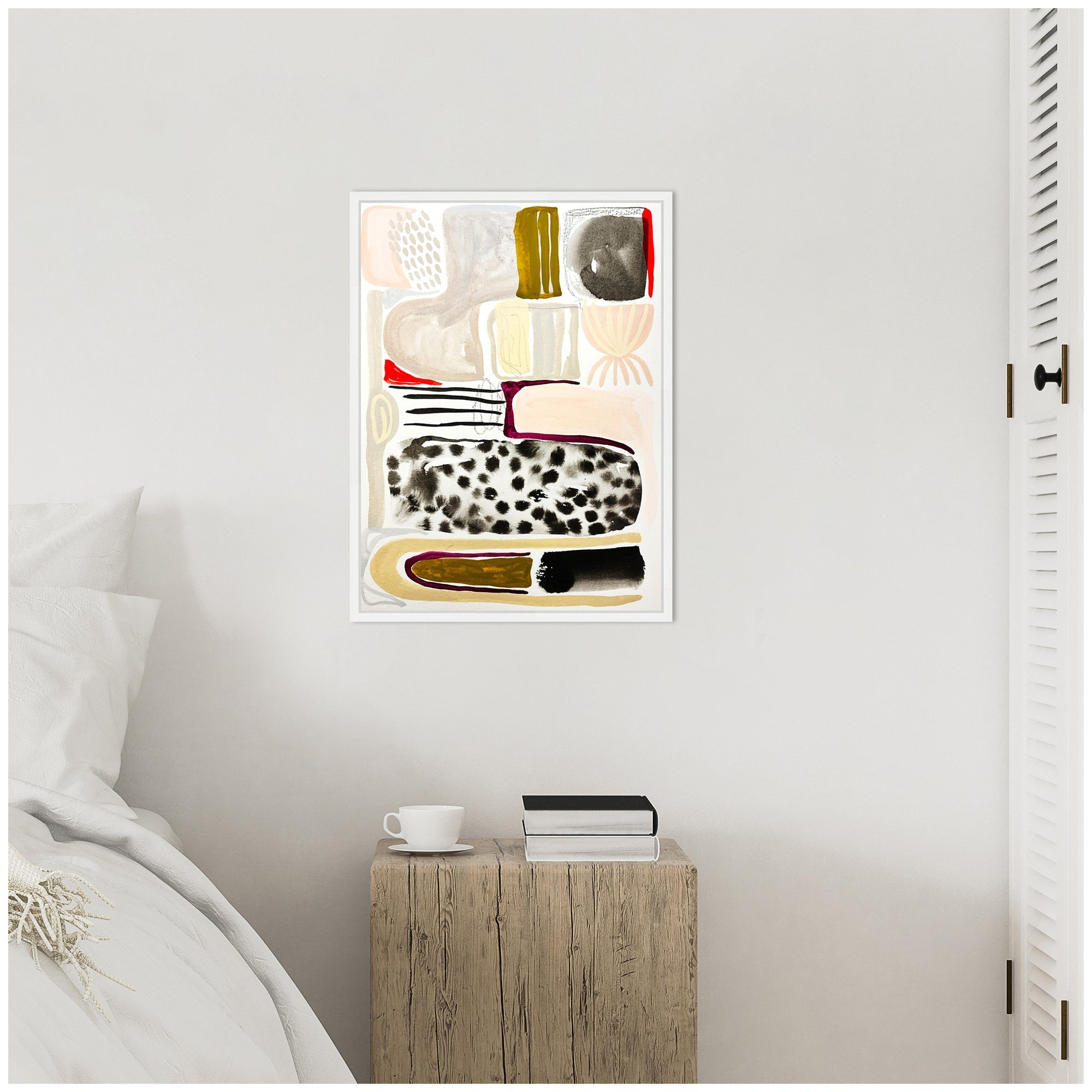 Sylvie Abstract 03 Framed Canvas by Emma Daisy