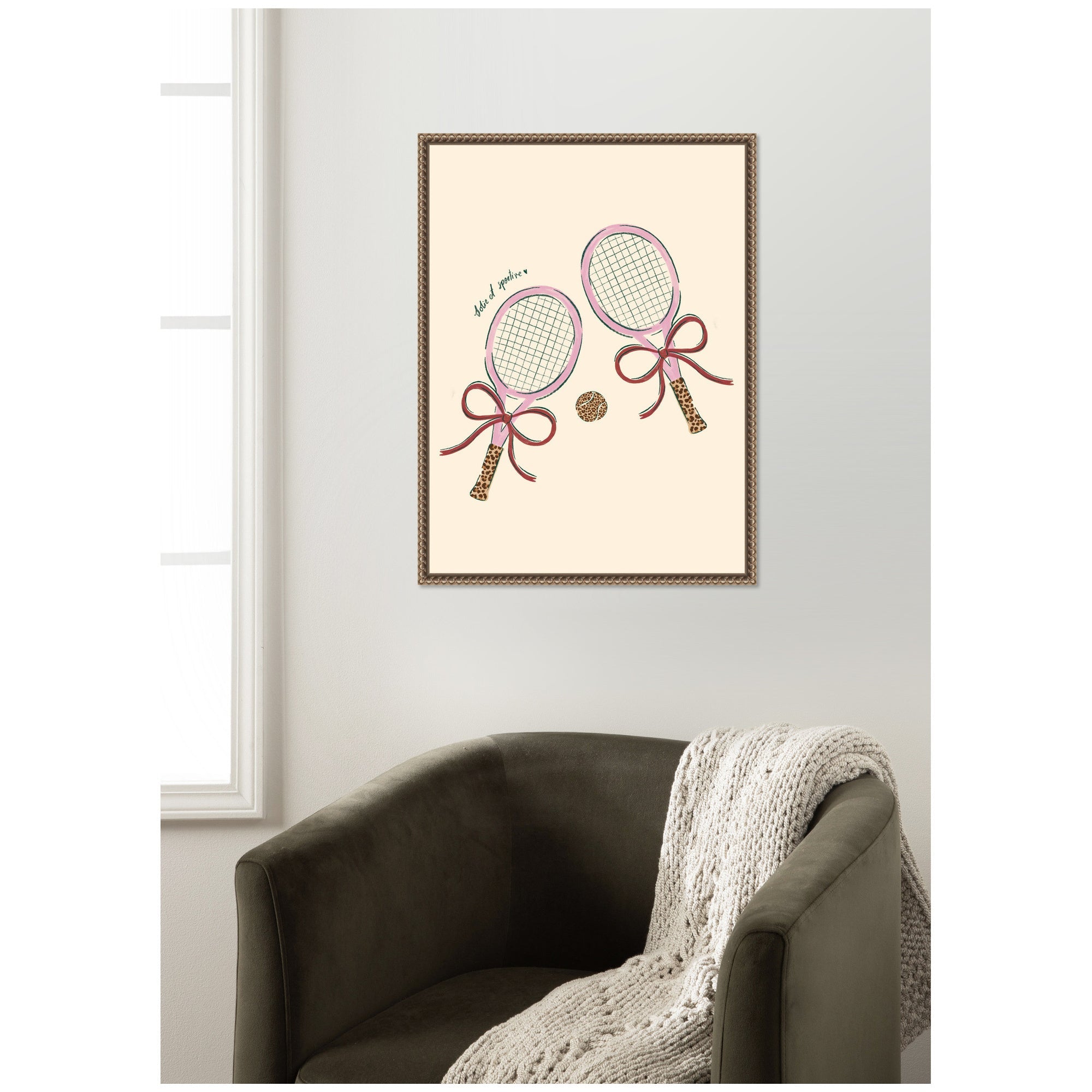 Tennis Club by Aislinn Simmonds Duchess Plum Framed Canvas Wall Art Print