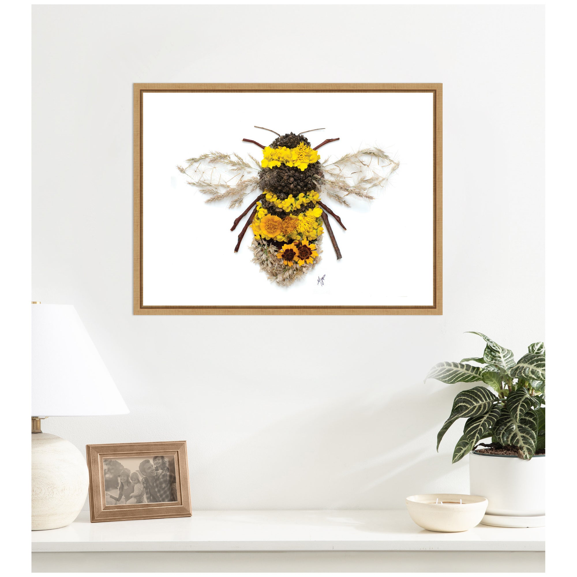 Bumble Bee by Madeline Jeppesen Framed Canvas Wall Art Print