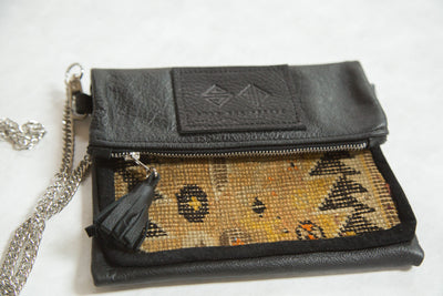 Antique Caucasian Rug Fragment Bag