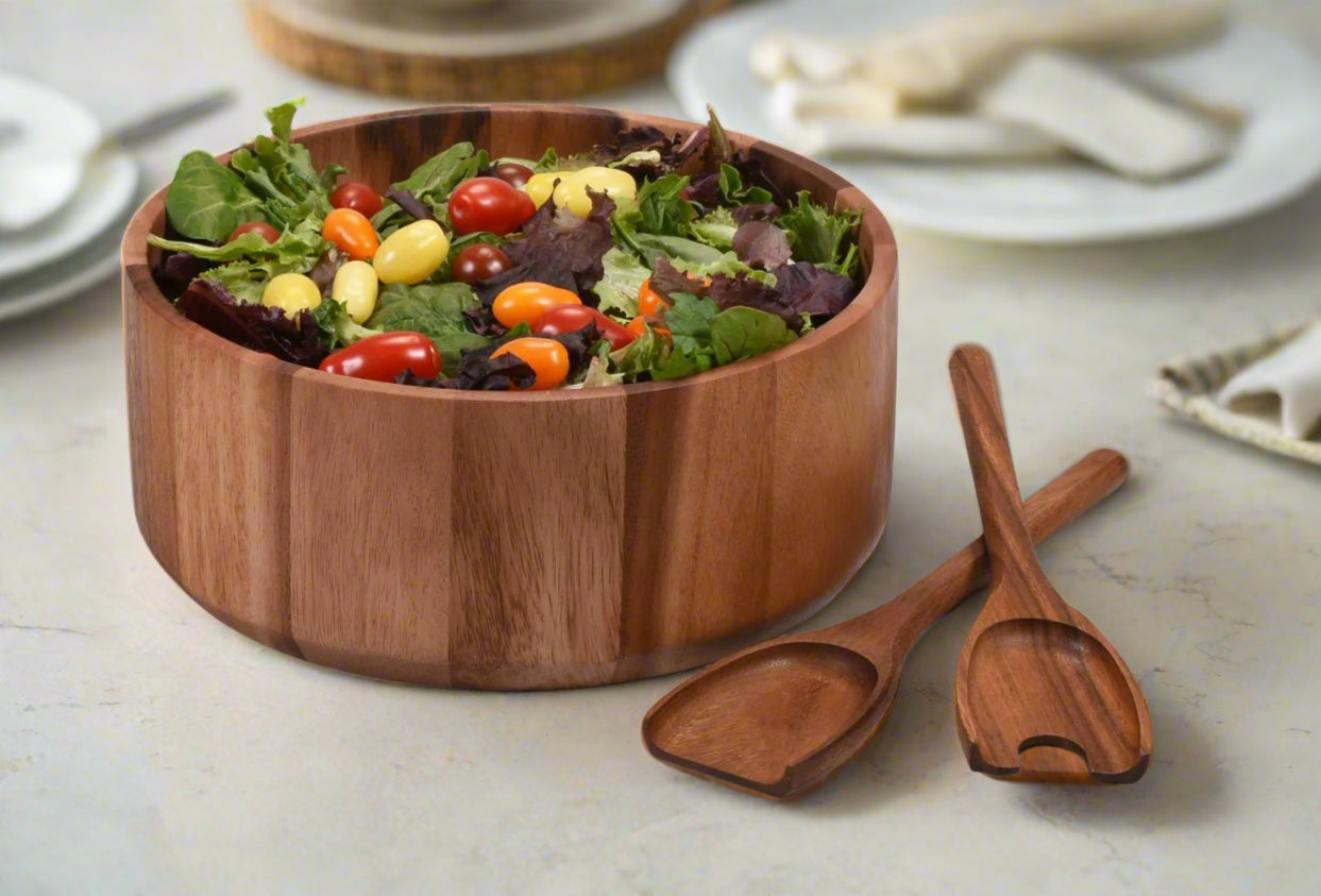 Extra Large Salad Bowl with Servers - 327C3 by Kalmar Home - main product image for Resin Society