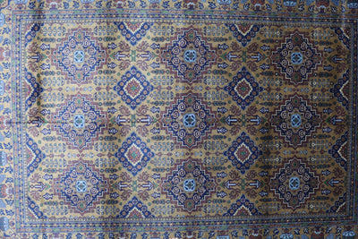 Hand-Knotted Zerkhaki Afghan Wool Area Rug – 6'7" x 9'7" by Rugistan - product image 4 for Resin Society