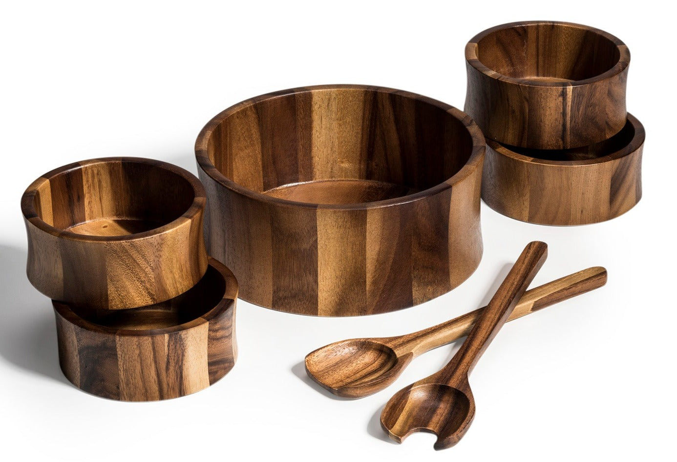 Large Salad Bowl with Servers and 4 Individuals - 328B7 by Kalmar Home - main product image for Resin Society