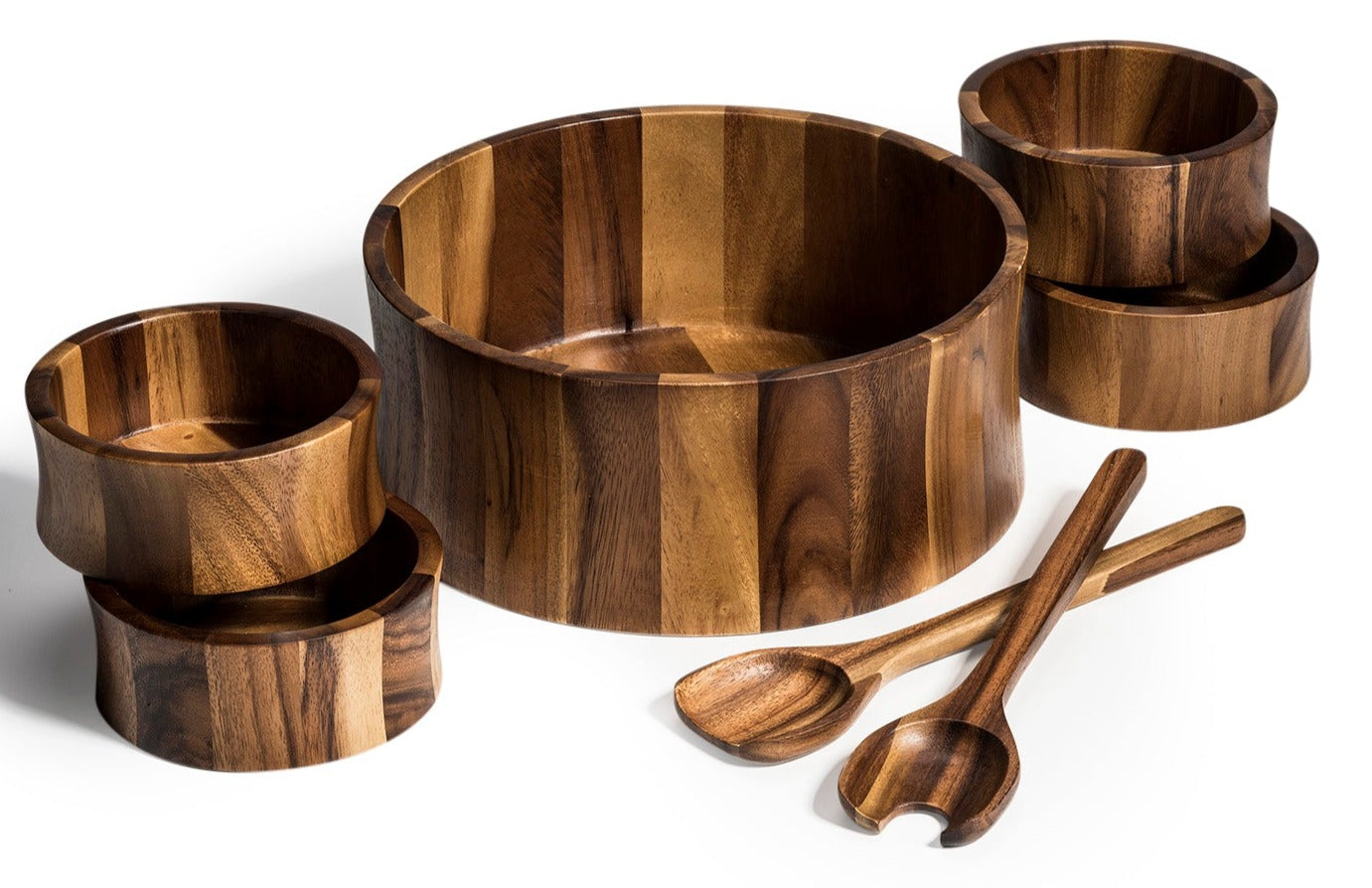 Extra Large Salad Bowl with Servers and 4 Individuals - 328C7 by Kalmar Home - main product image for Resin Society