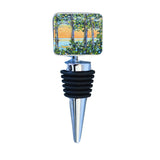 Wine Bottle Stopper Close the Day with Beauty with detailed zinc-alloy top and silicone seal