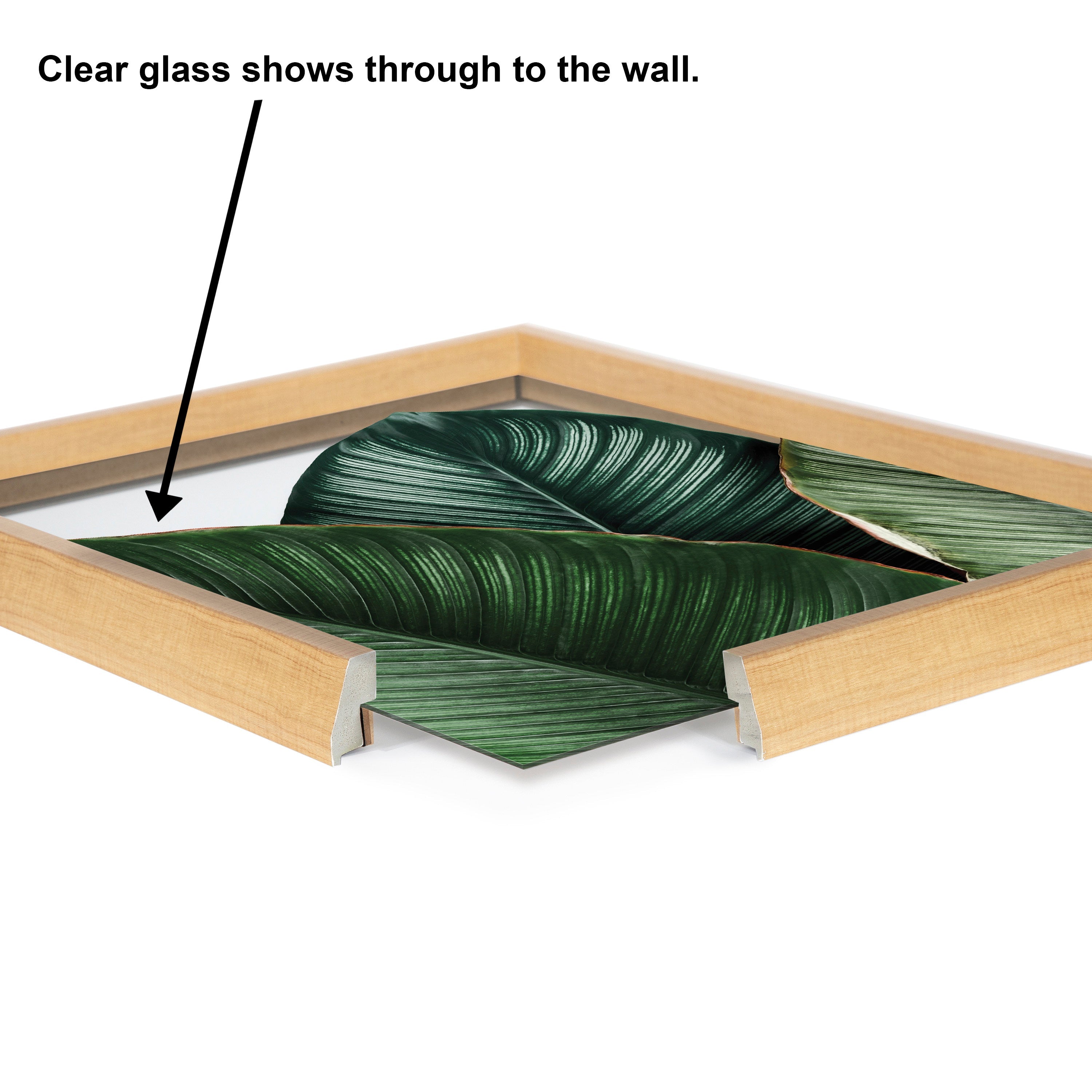 Blake Tropical Palm Leaves Framed Printed Glass by kateandlaurel - product image 3 for Resin Society