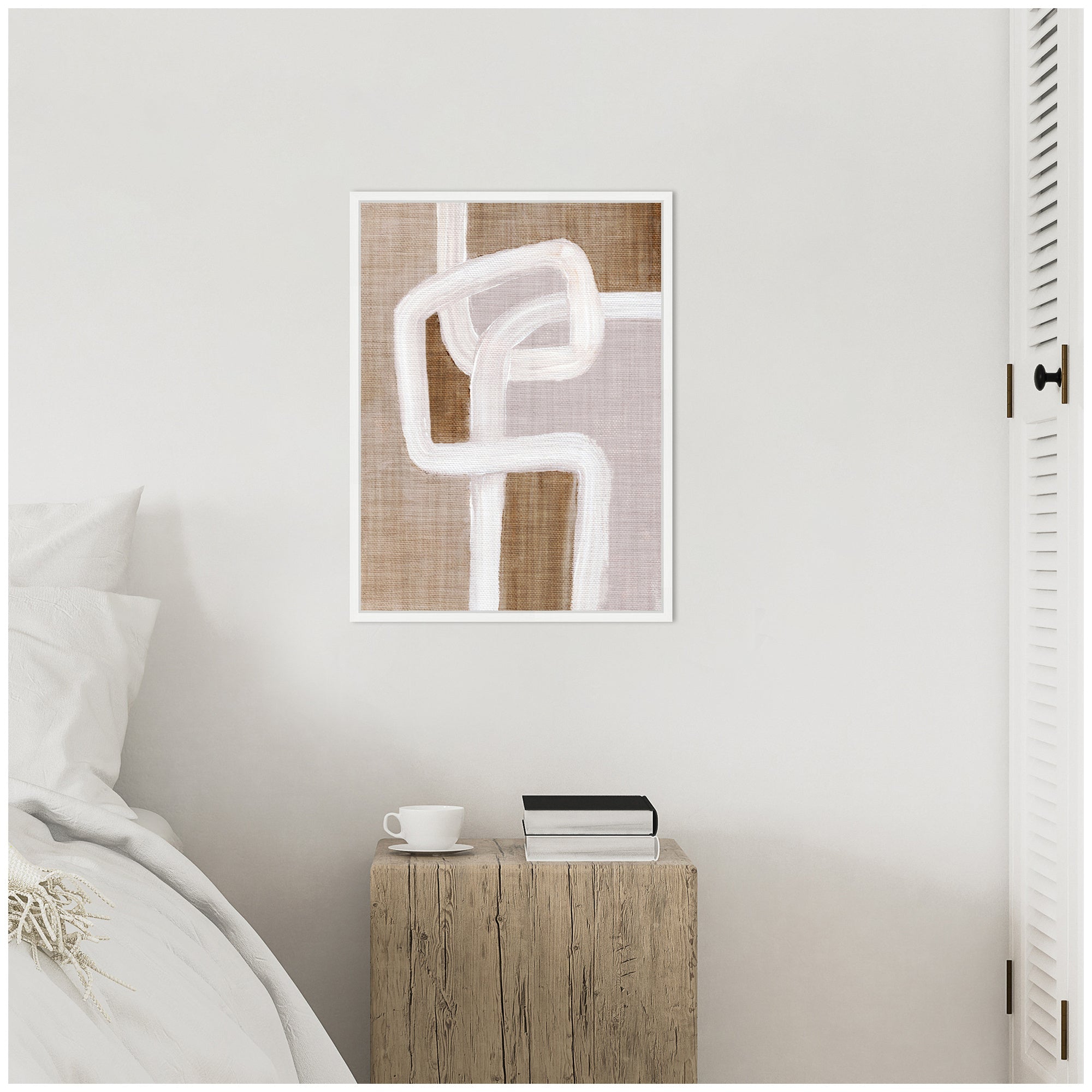 Sylvie Rhythmic Lines l Framed Canvas by Nikita Jariwala
