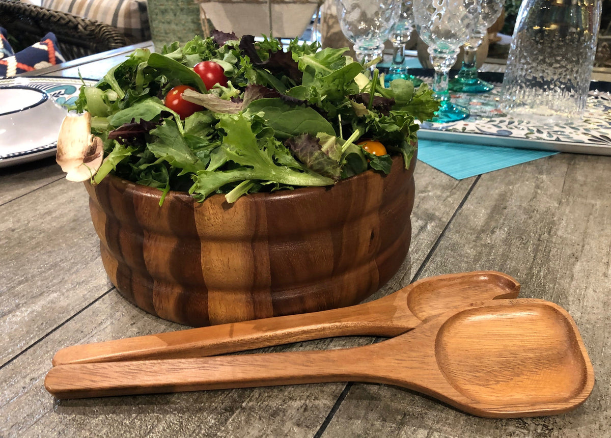 Large Salad Bowl with Servers - 330B3 by Kalmar Home - product image 2 for Resin Society