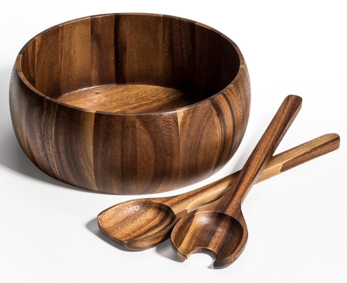 Large Salad Bowl with Servers - 332B3 by Kalmar Home - main product image for Resin Society