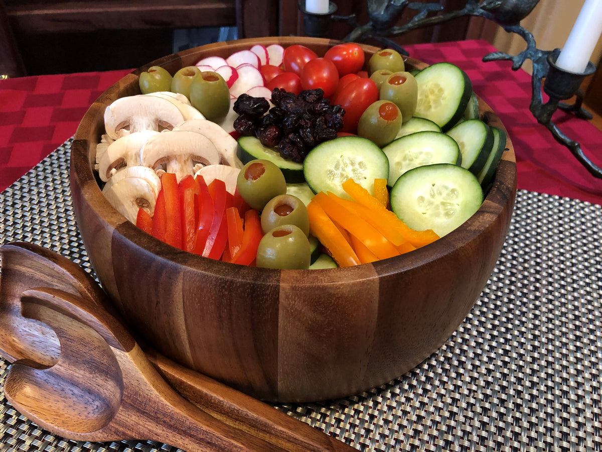 Large Salad Bowl with Servers - 332B3 by Kalmar Home - product image 2 for Resin Society