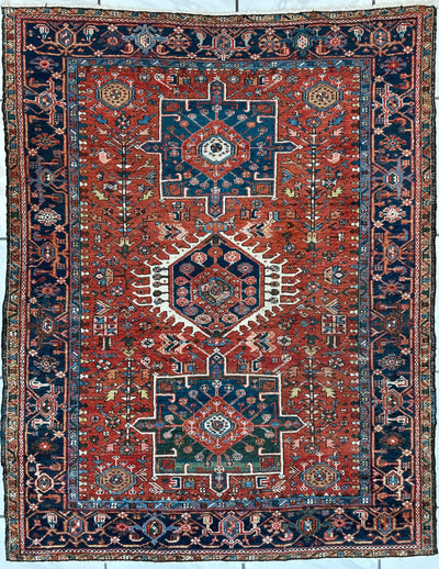 KARAJA Persian Antique Heriz Rug 4'9" x 6' by Rugistan - main product image for Resin Society