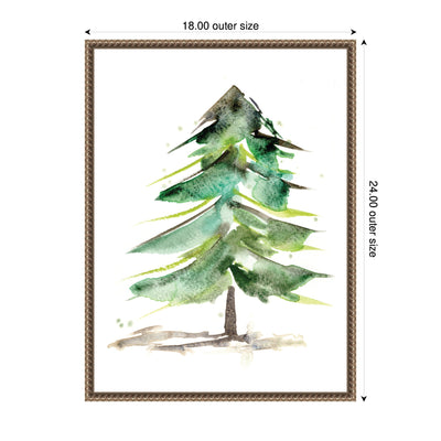 Sylvie Winter Spruce Framed Canvas by Xizhou Xie