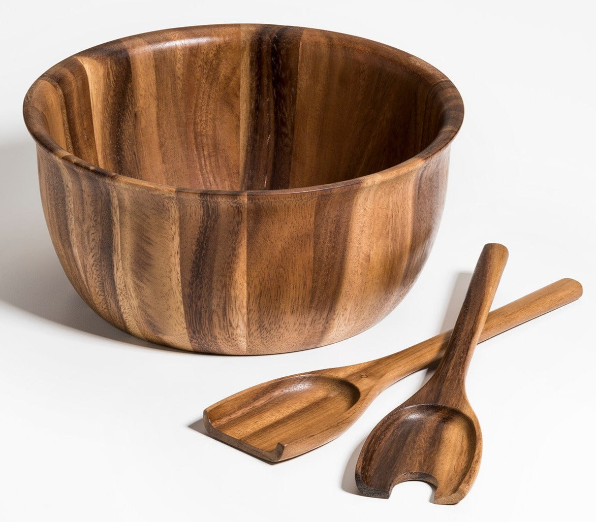 Large Salad Bowl with Servers - 335B3 by Kalmar Home - main product image for Resin Society