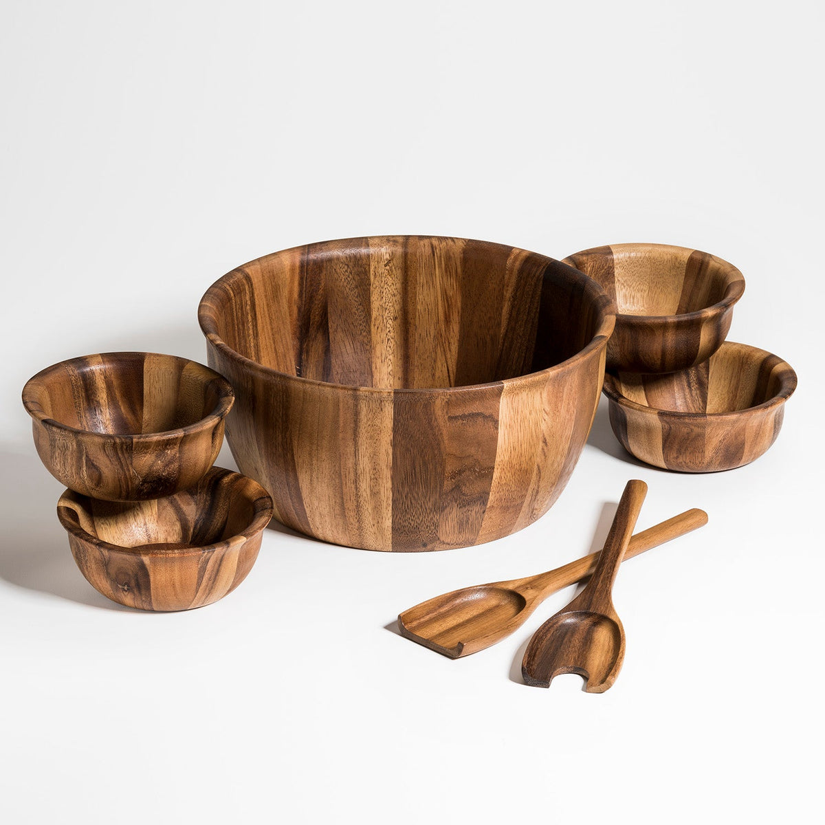 Extra Large Salad Bowl with Servers and 4 Individuals - 335C7 by Kalmar Home - product image 2 for Resin Society