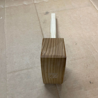 Handmade ash wooden carpenter's mallet with oiled finish