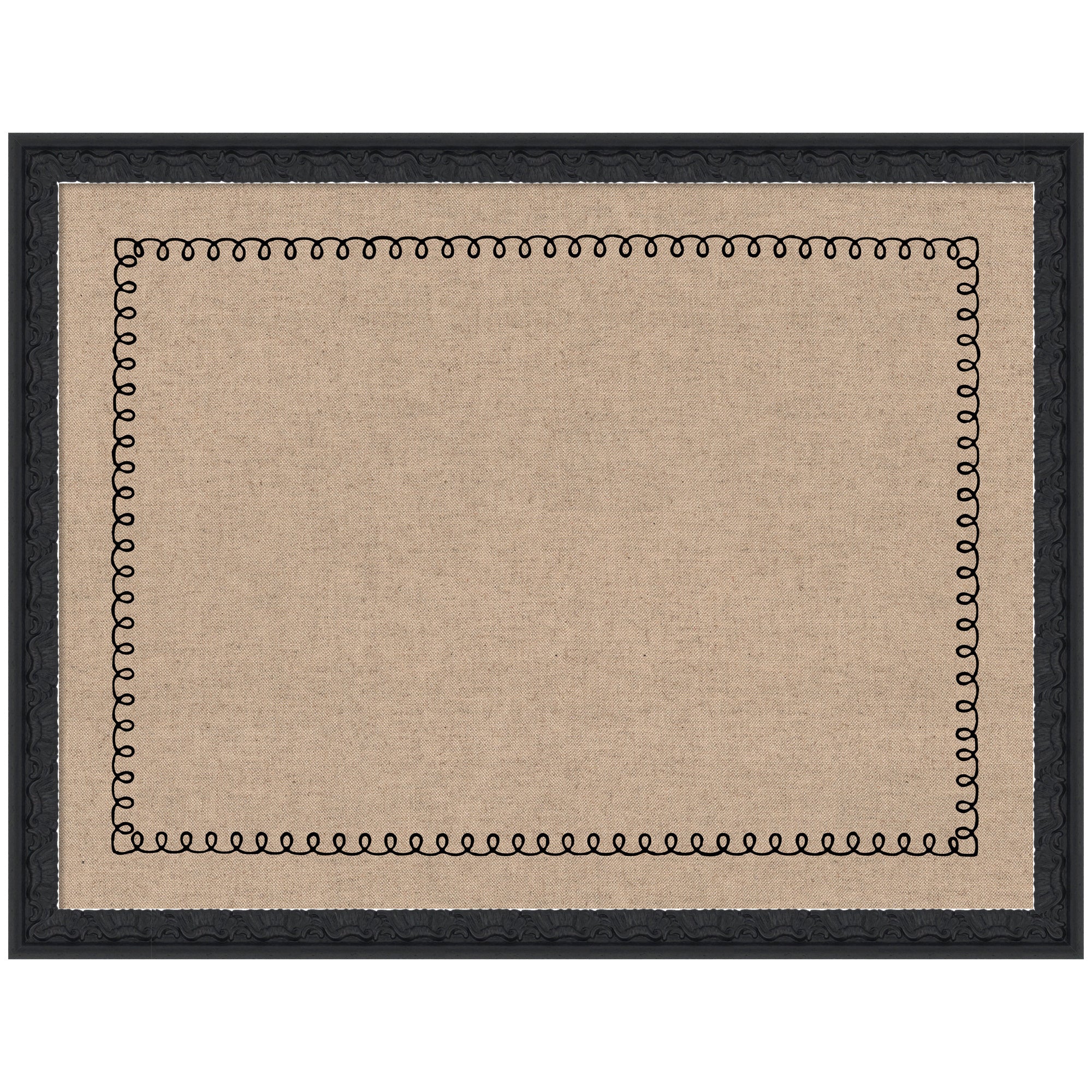 Pinboard Black Scallop Print