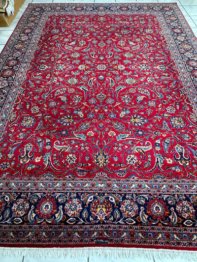Incredible Persian Kashan All Over Wool Rug 10’2” x 14’ by Rugistan - product image 3 for Resin Society