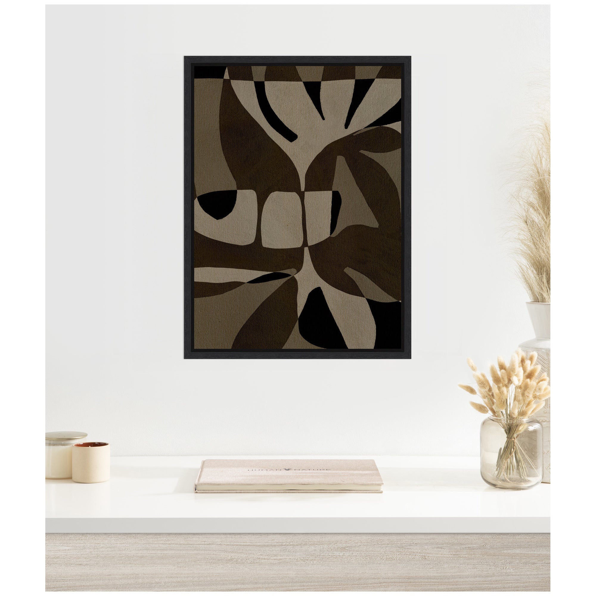Sylvie Contour 2 Framed Canvas by Shatha Al Dafai